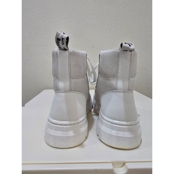 Dr. Martens Canvas Combat Boots White/Gray Lace Up Grunge Women's Size 8 - Picture 3 of 9